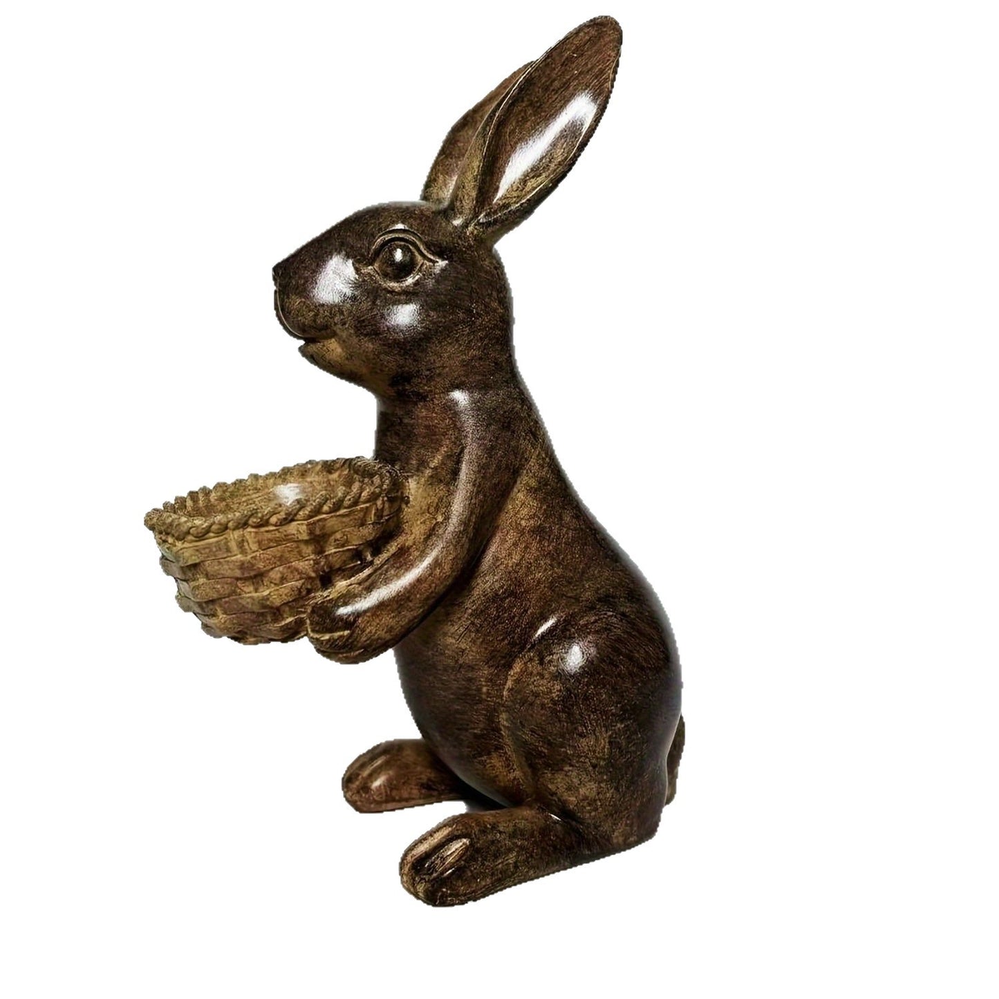 Whimsical Rabbit & Planter Garden Figurine